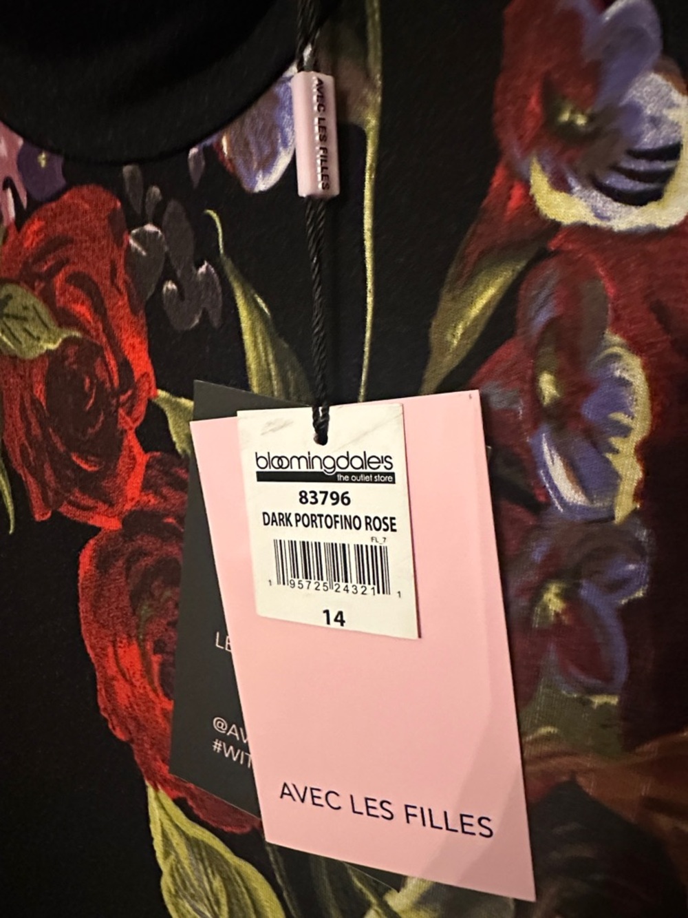 AVEC LES FILLES DARK PORTOFINO ROSE MAXI DRESS - Picture 8 of 9
